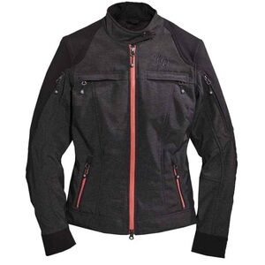 Harley-Davidson Women's Penumbra waterproof gray, pink,& black Riding Jacket